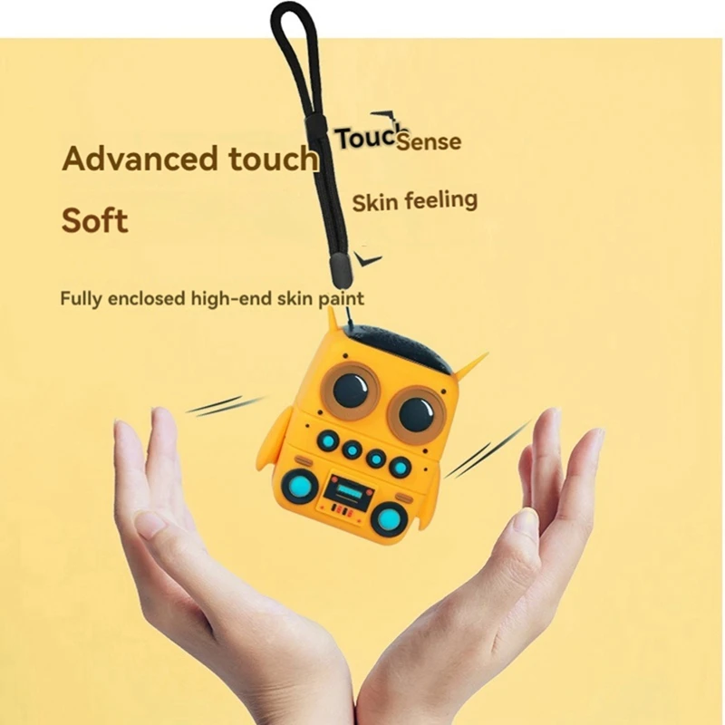 Robot Bluetooth Speaker Smart AI Audio Alarm Clock Waterproof Computer Speaker Smart Yellow Person Audio Outdoor Speaker