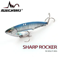 MAGIC WORKS Crankbait Vib Blade  Fishing Lure 9.5g/13g Sinking Vibration Cicada Jigging Baits Vibe Rochfish Barracuda