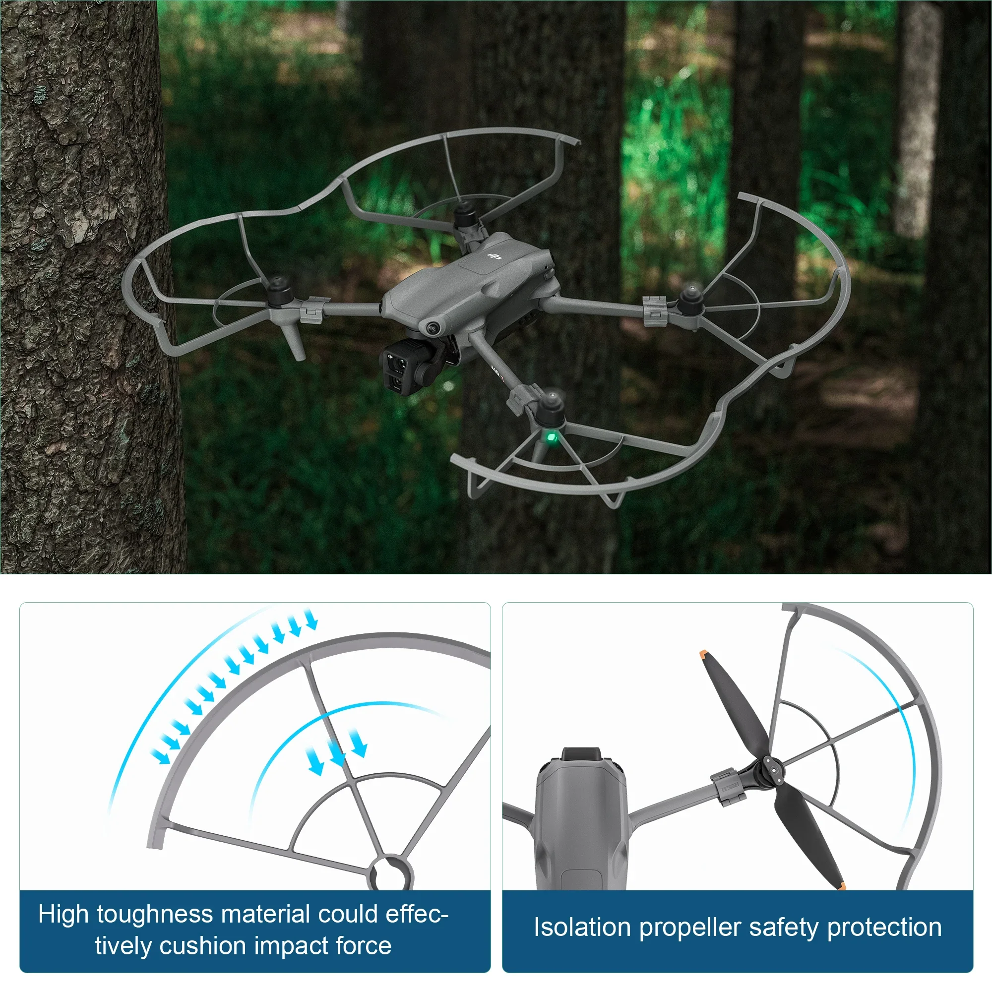 Air 3s hélice guarda lâmina proteção anti-colisão anel all-round adereços protetor capa para dji ar 3 drone acessórios