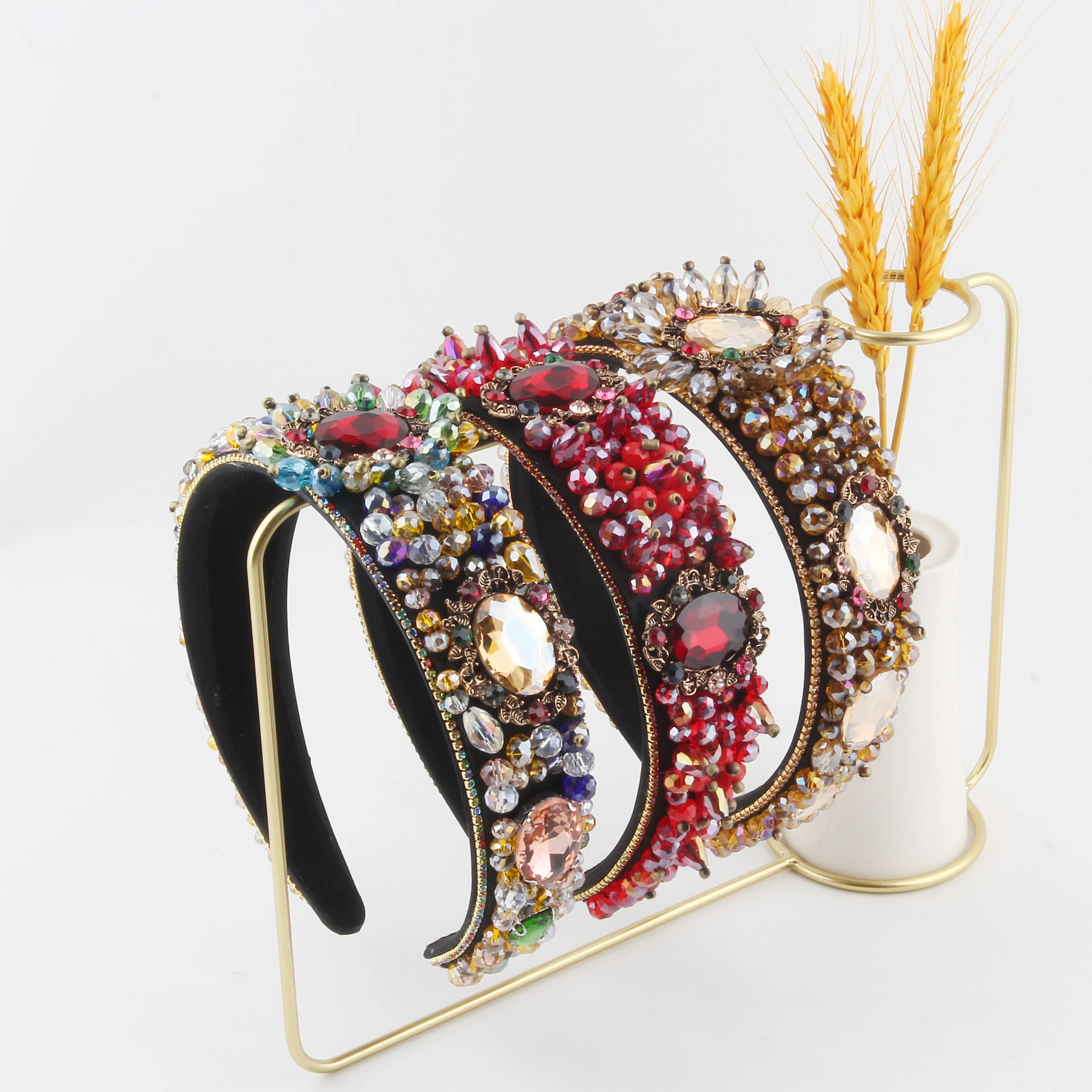 European And American Hair Hoops Retro Palace Feng Shui Drill Hoops Temperament Senior Sense Dinner Hair Accessories 177