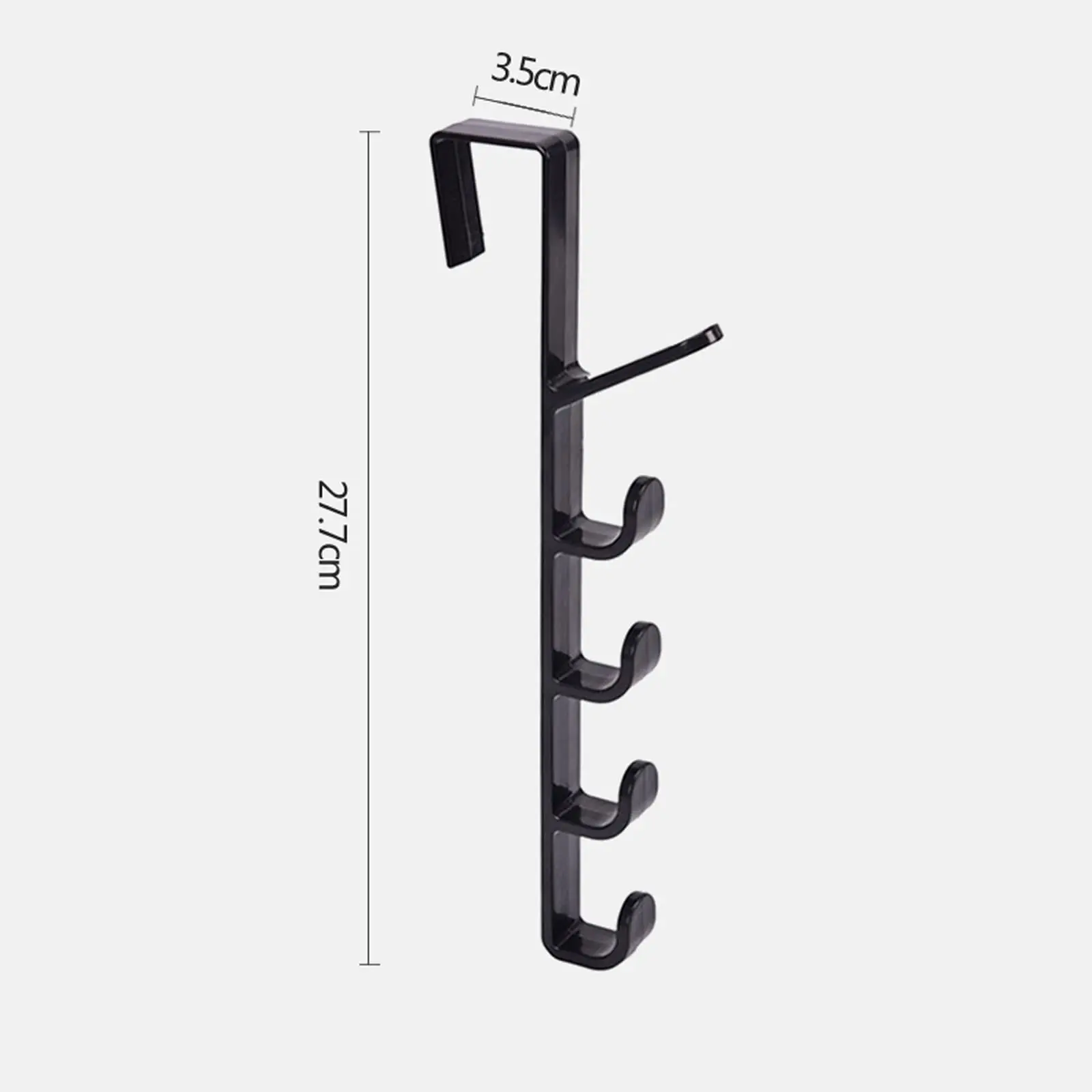 1pc Long Row Of Hooks Behind The Door, Bag Rack Ins Dormitory Storage Hanger, Wall-mounted Storage Rack, Hat Organizer image 3