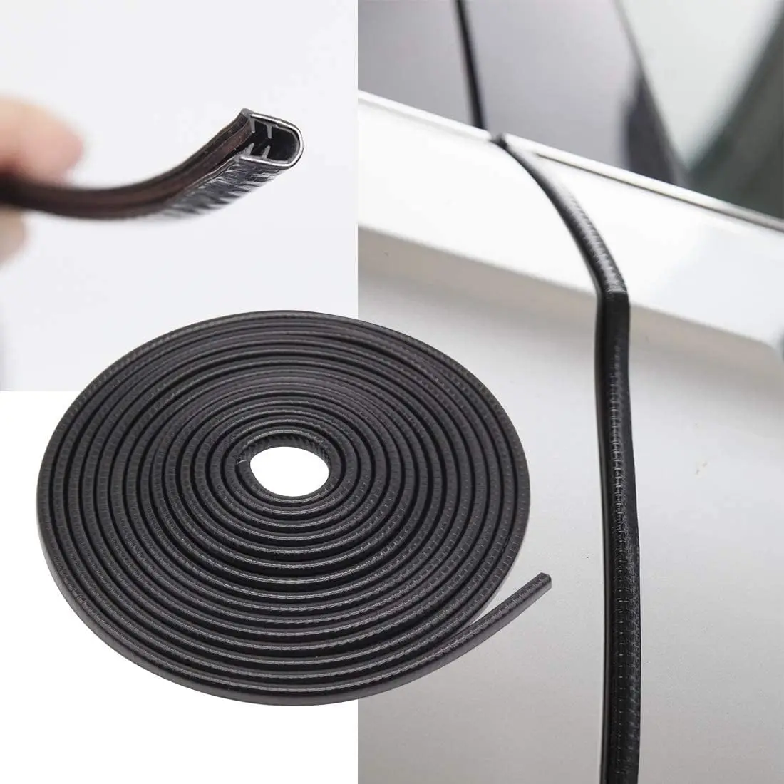 Car Door Edge Guards Universal Fit Rubber U Shape Edge Trim Car Door Edge Protection Car Protection Door Edge Fit for Car Black