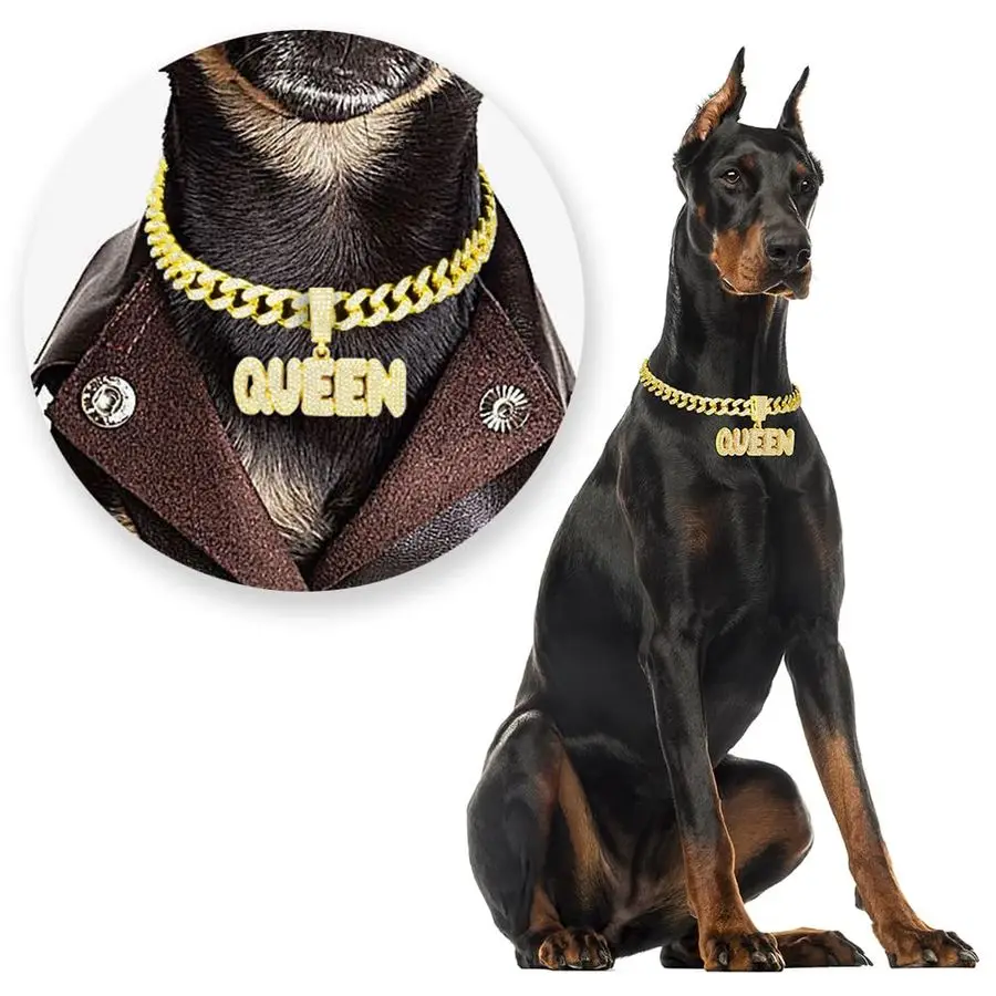 

Ошейник для собак и кошек с циркониевыми камнями и кольцом-подвеской, стильное и блестящее ожерелье для домашних животных для маленьких и средних собак и кошек