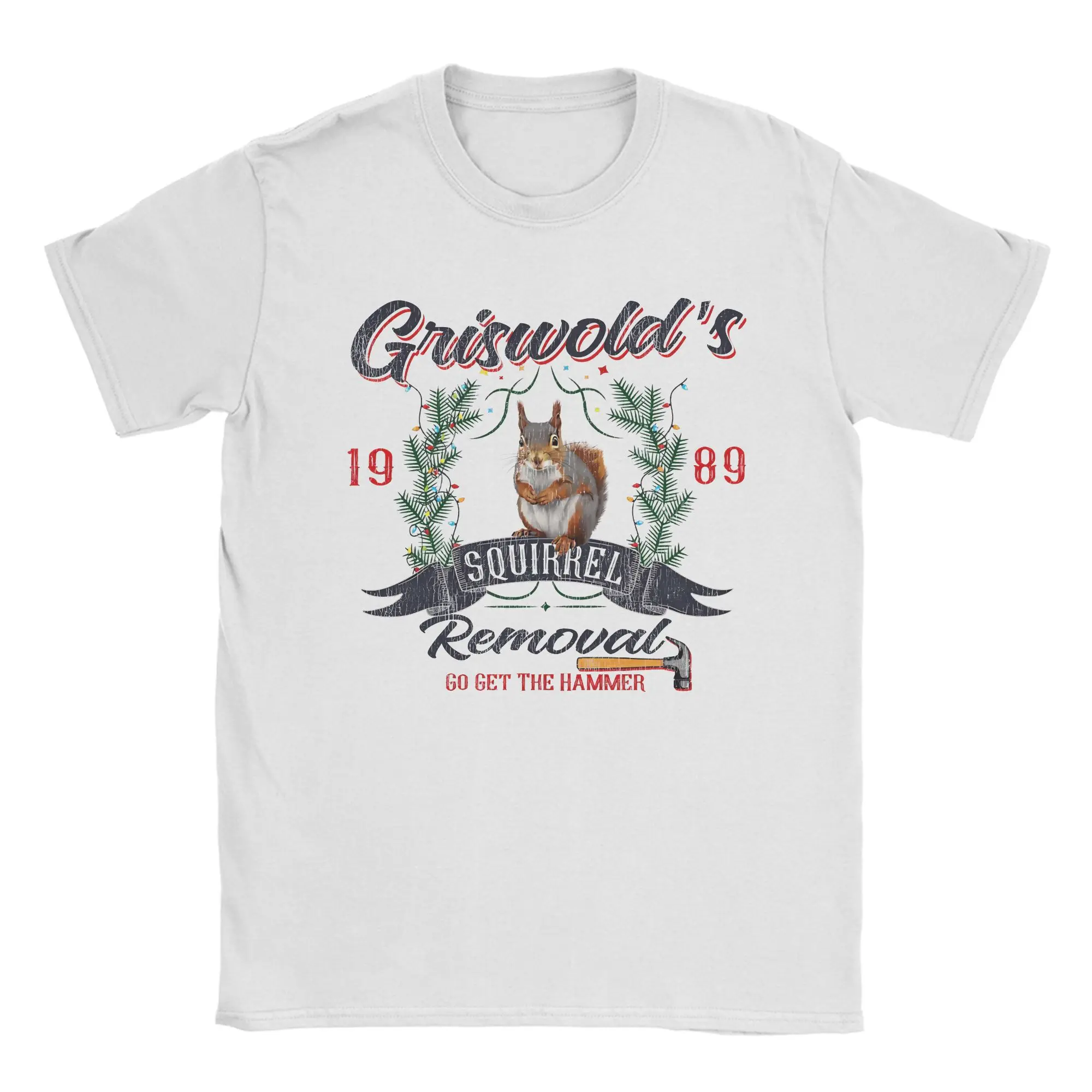 Griswold Squirrel Removal  Pure Cotton T Shirt For Men Beach Clark Griswold Merry Christmas Y2K Basic T Shirts Tees Big Size Top