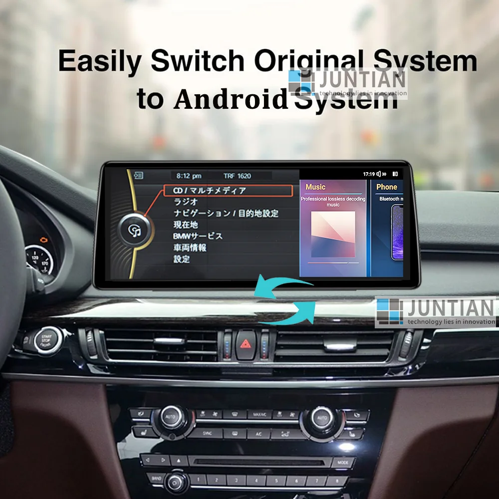 For BMW Android14 Ultra Narrow Qualcomm X5 F15 X6 F16 E70  2008-2018 Wireles Carplay Car Radio GPS Navigation Multimedia Player