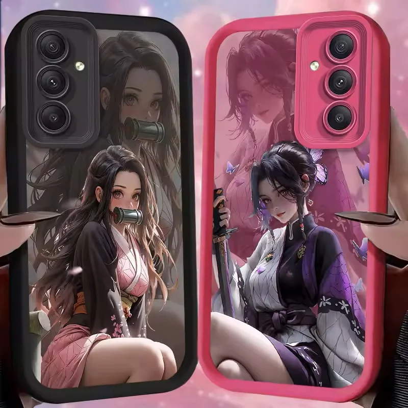 Anime D-Demon Slayer Girl Phone Case For Samsung Galaxy A14 A15 S21 S22 S23 S24 FE Plus Ultra A25 A35 A52 A53 A54 A55 5G Covers