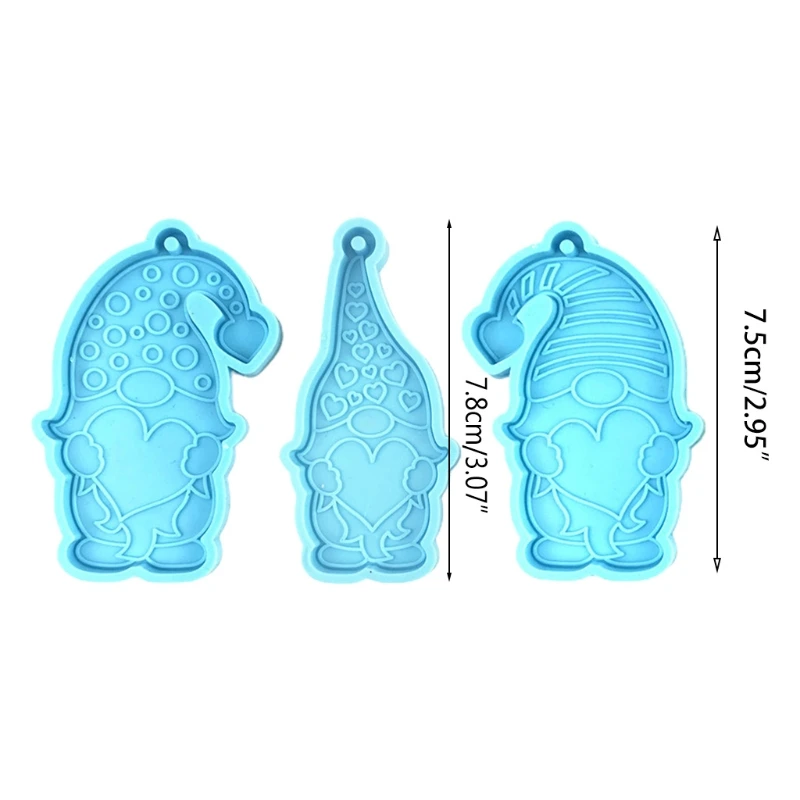 652F Nani Portachiavi Stampo in resina Gioielli Ciondolo Stampo in silicone Artigianato Collana Orecchini Stampo