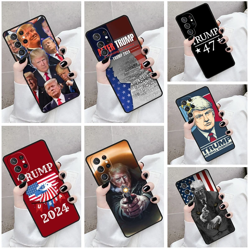 Phone Case For Samsung Galaxy S24 S23 S21fe S22 Ultra Plus Note 10 20 S8 S9 S10 Cover Donald Trump Collage