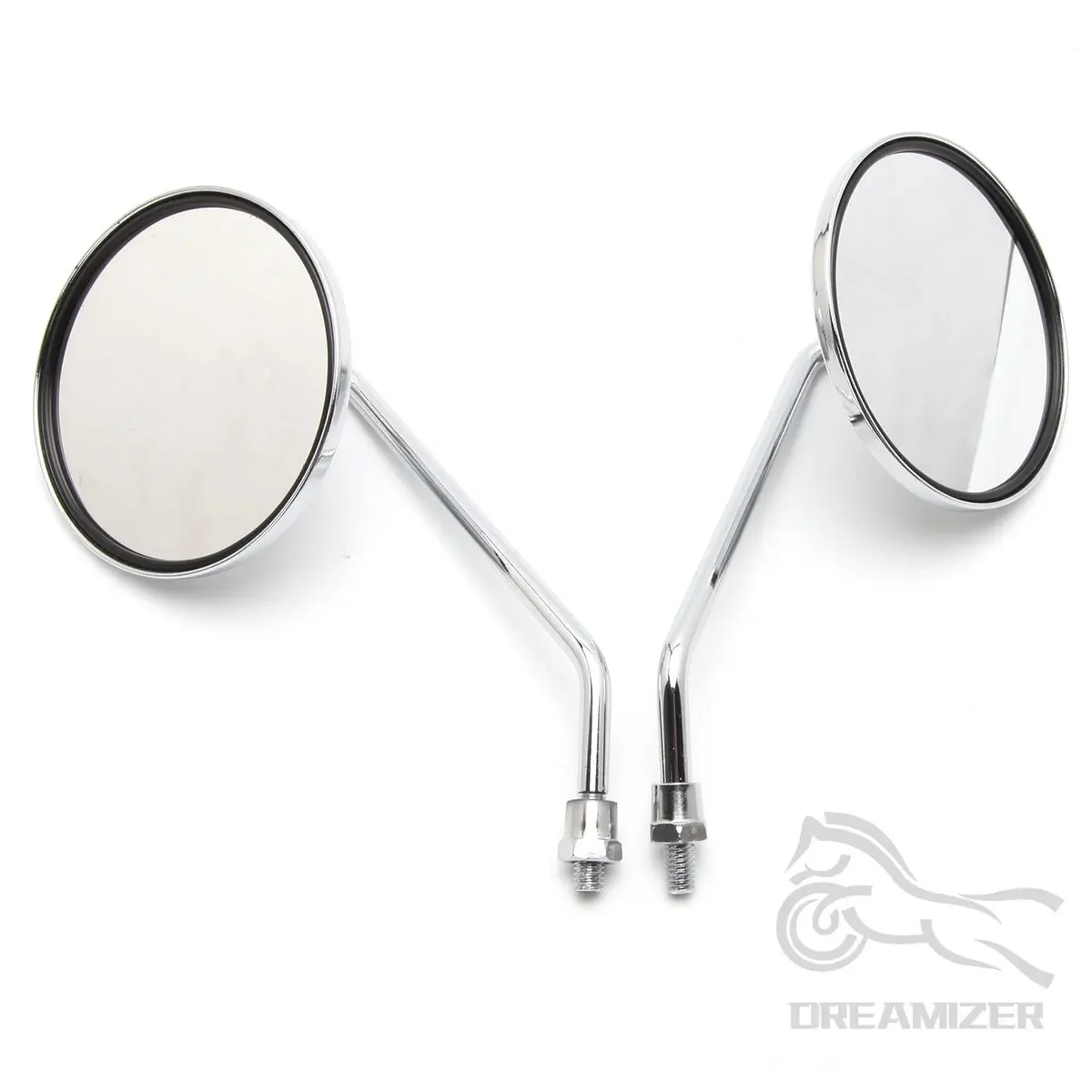 3.94 inches/10mm Round Universal Motorcycle Rearview Mirror Compatible With Honda Suzuki Yamaha Kawasaki For Most Motorcycles view 4