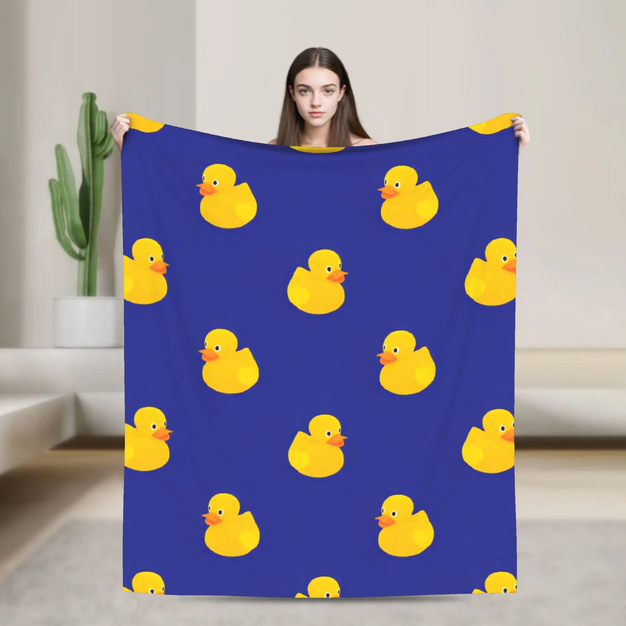 Rubber Duck Ducky Blankets Lovely Blue Fuzzy Awesome Soft Throw Blanket for Home Summer