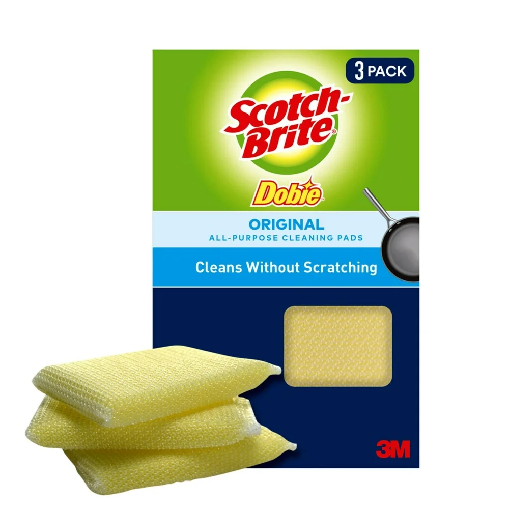 4 Pack Non-Scratch All-Purpose Cleaning Pads Flexible Fast Drying Reusable Scouring Pads Kitchen Bathroom Dishwashing