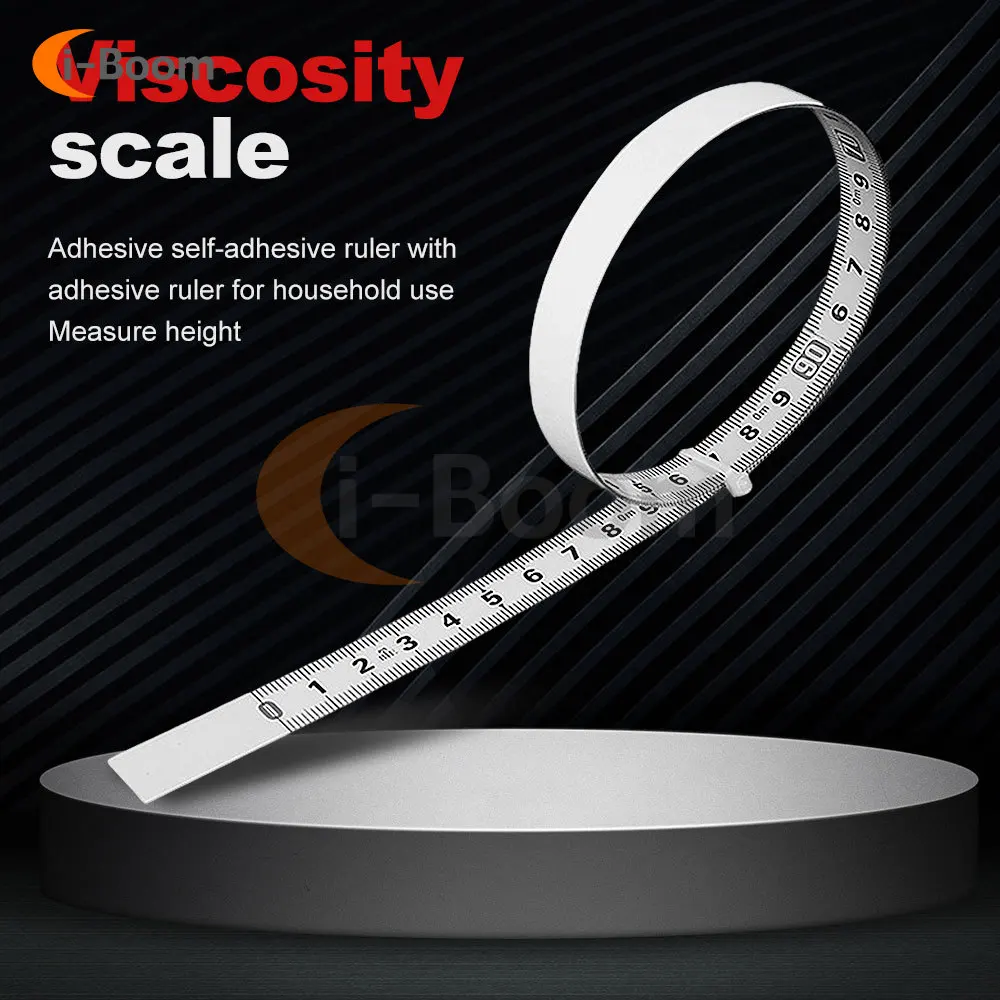 Tape Measures Self-Adhesive Measuring Tape Stainless Steel Workbench Ruler Adhesive Backed Tape Measure Metric Scale Ruler