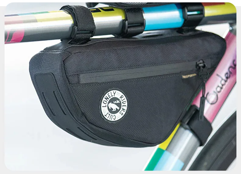 ULAC Fahrradtaschen 1,5L Rahmenrohrtasche Fahrrad-Vordertasche Wasserdichtes Material Kleine Innen-/Seitentasche MTB Rennrad-Tasche – Detail 14