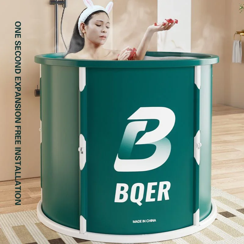 Portable Collapsible Bath Bucket Bathtub Large Capacity Family Bathtub Bucket Winter Shower Bathing Artifact Free Installation