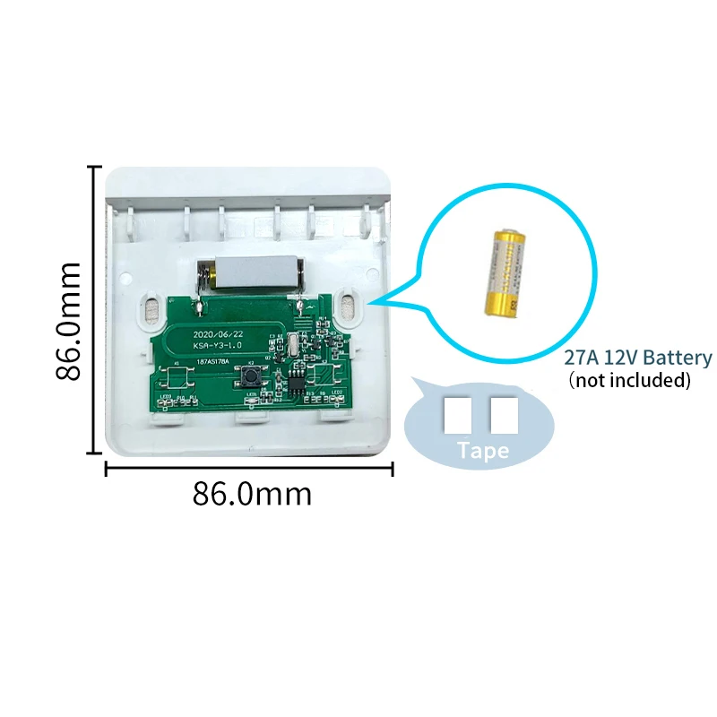 1 2 3-kanałowy przycisk 86 Typ Panel ścienny RF 433Mhz Pilot zdalnego sterowania do inteligentnego przełącznika RF433 RF433 do wentylatora lampy LED