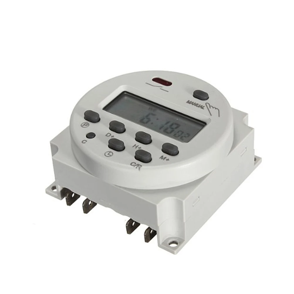 

12V Lcd Digital Microcomputer Control Power Timer Switch Panel Mount Weekly Programmable Auto Error Correction Relay For Lamps