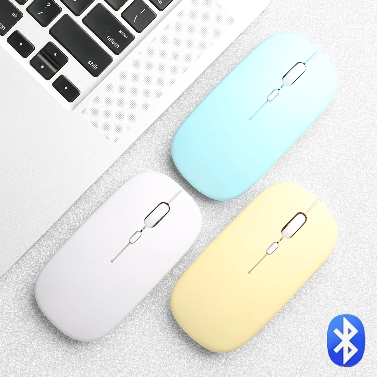 Mouse Gamer sem fio portátil, Compatível com Bluetooth, Ratos ergonômicos do escritório, apto para PC, computador, laptop, Macbook, Tablet