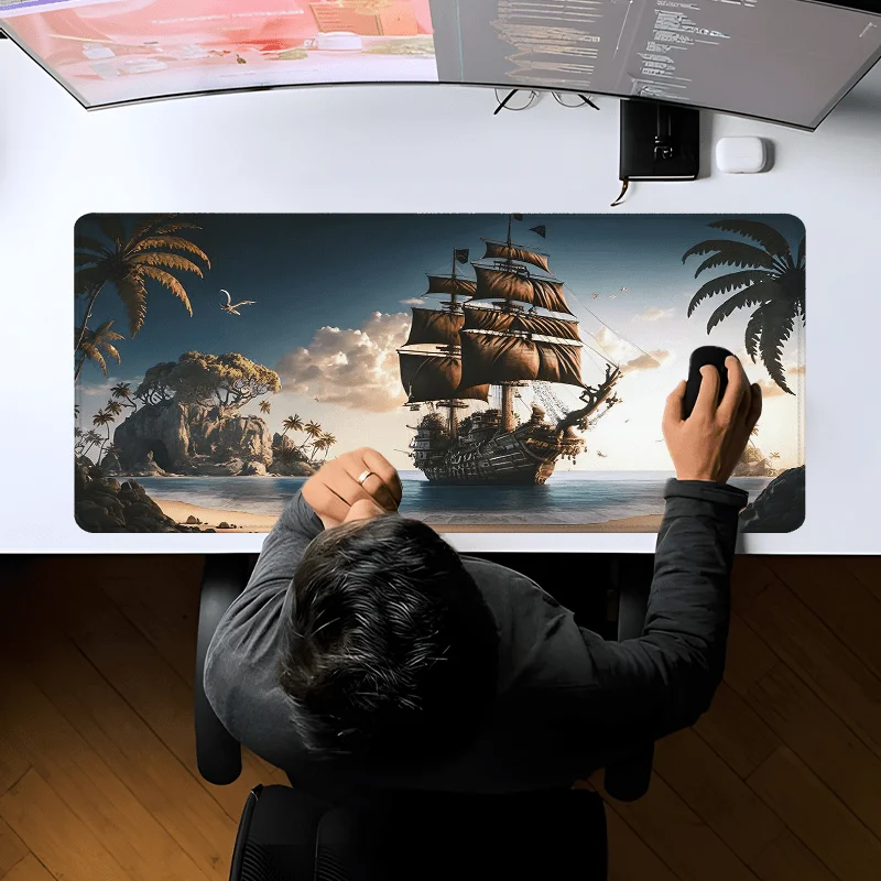 

Classic Desk Mat Mouse Pad Wide Desk Mat Precision Cloth Surface Stable Rubber Base for Home Office PC Laptop Work Desk Daily Co