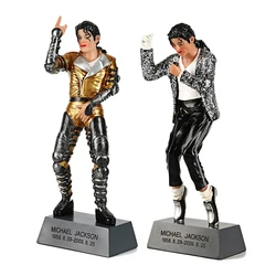 Dusza piosenkarka tancerz Michael Jackson figurka figurka 20cm symulacja portret palcach do tańca Ornament z żywicy zabawki modele prezenty