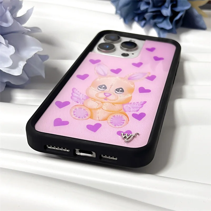 Wildflower Flowers Plants Bear Phone Case for iPhone 17 16 15 14 13 12 Pro Max 16Plus WF Fashion Animal Swan Rabbit Cover Funda