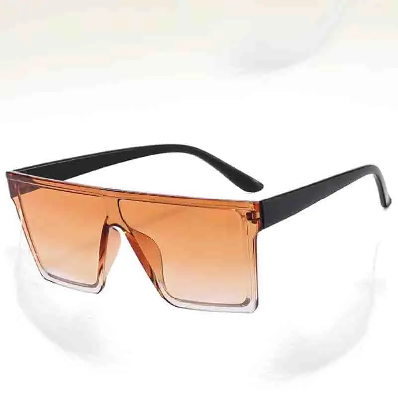 New Large Frame Joined Body Square Sunglasses Women\'s gradient street photo Sun Glasses Men\'s Outdoor Driving Eyewear UV400