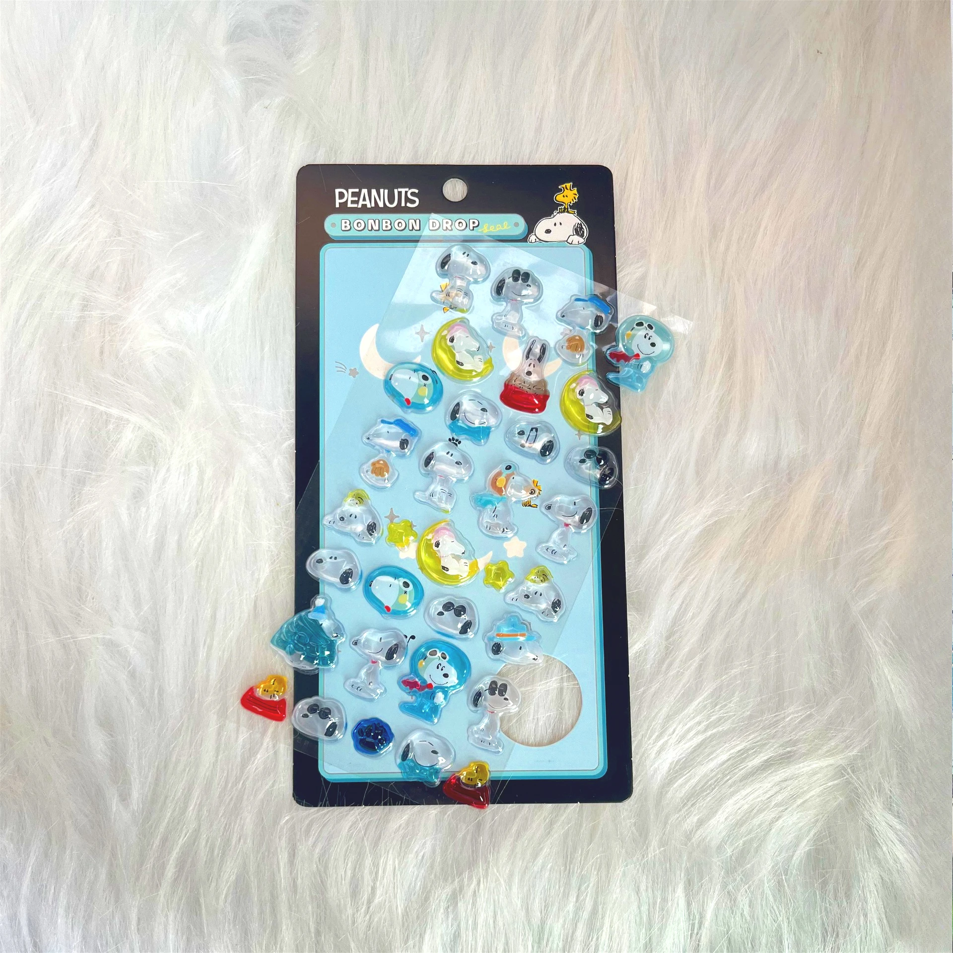 Snoopy 3D Solid Embossed Cartoon Stickers Kids Crystal Decals for DIY Journal & Phone Decoration