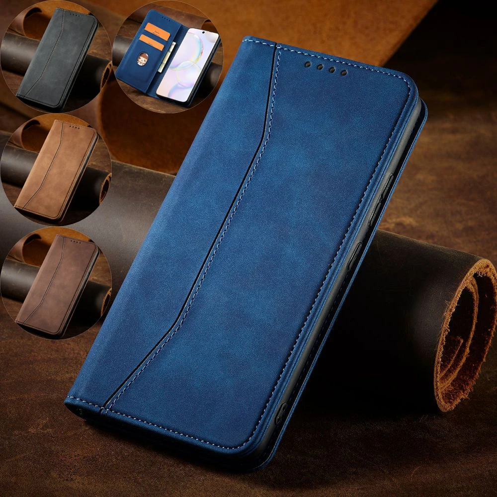 

Slim Leather Flip Phone Cover For OPPO A18 A17 A96 A93 A54 A77 A59 A54 A72 A92 A76 A60 A73 A75 A78 A80 A95 A98 F19/Find X5 X3