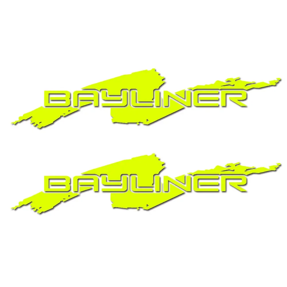 Set of 2 Vinyl Decals for Bayliner Boat Hull, Bumper Sticker
