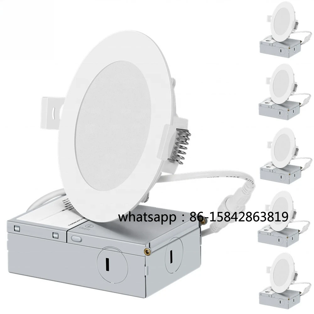 ETLce Certified Ultra-thin Round Embedded Ceiling Downlight 6in Panel Light Aluminum Alloy