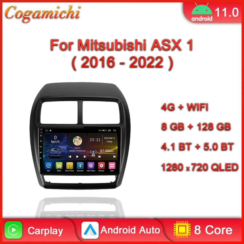 Car Radio Android For Mitsubishi ASX 1 2016 2017 2018 2019 2020 2021 2022 Multimedia Video Player GPS Navigatio Carplay Stereo