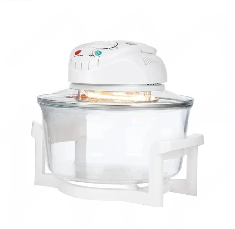 110V Glass Visual Large Capacity Multifunctional Air Fryer Convection Oven Halogen Oven Electric Oven