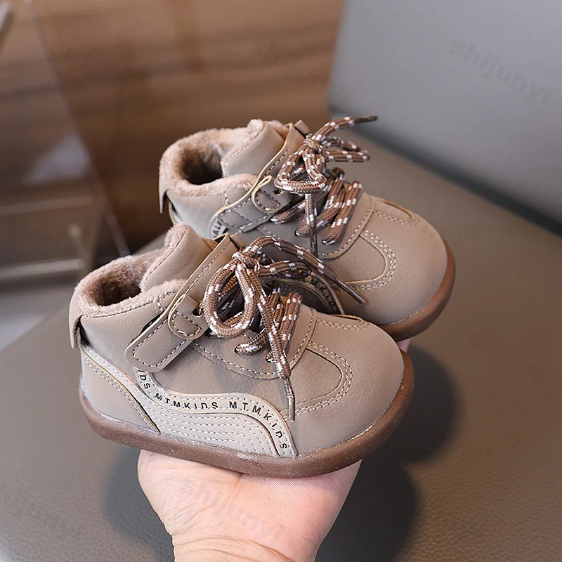 الأطفال أحذية قطنية غير رسمية 2025 الخريف الشتاء جديد بنين بنات أحذية رياضية الرجعية الاطفال عدم الانزلاق عالية الجودة الدافئة طفل أحذية رياضية