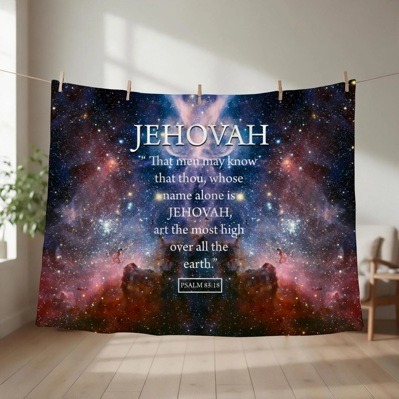 JEHOVAH Psalm 83:18 Throw Blanket Giant Sofa Winter beds Hairys Picnic Blankets