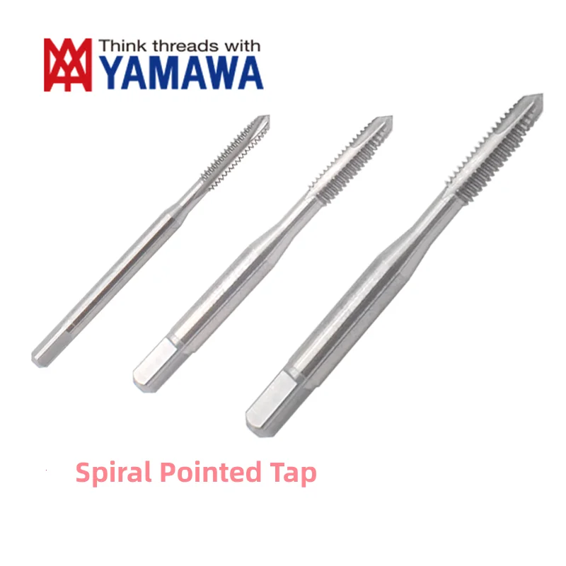 1PCS YAMAWA HSSE  Fine Metric Spiral Fluted tap  Machine  M4M4.5M5*0.5/M5.5/M6.5X0.75 P2 Spiral Pointed Tap