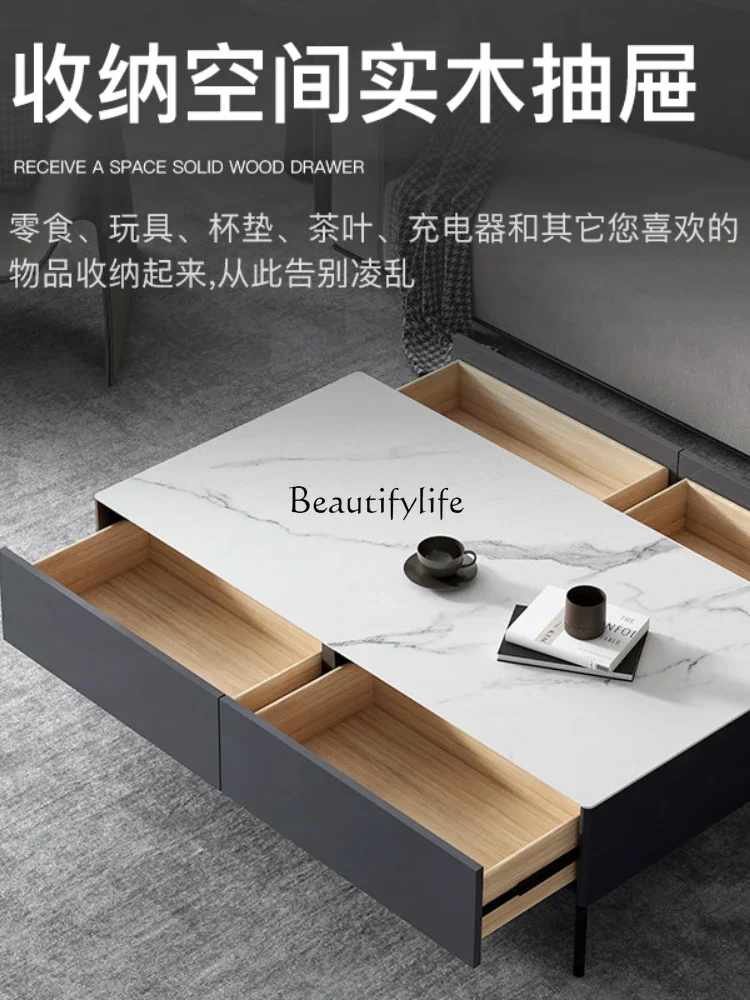 z.-طاولة قهوة بسيطة وحديثة وخفيفة الوزن ومستطيلة فاخرة وبسيطة