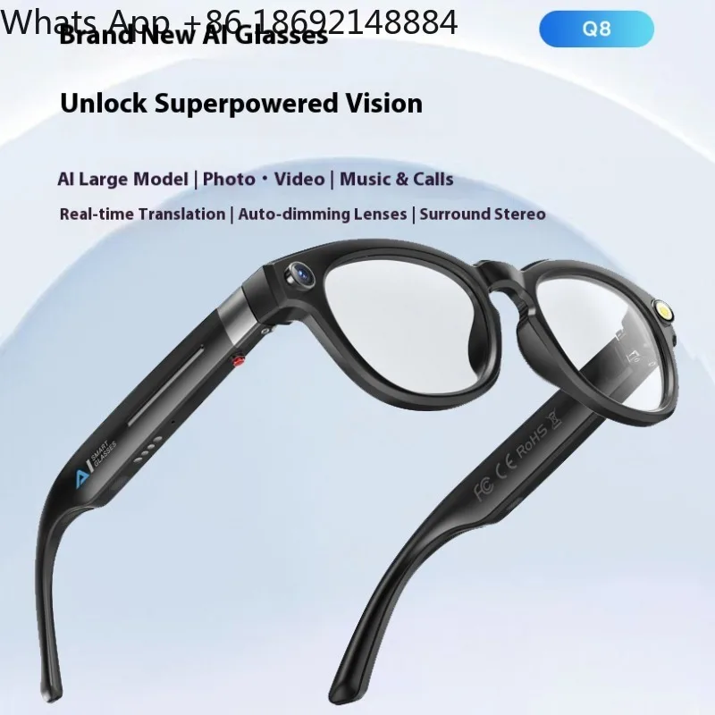 

Smart glasses AI translation high definition shooting Support video Bluetooth call listening to music Sports anti-shake