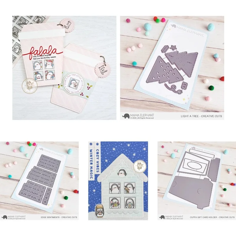 Edge Merry Christmas Phrase Metal Cutting Dies New Arrival 2026 DIY Molds Scrap Booking Paper Making Die Cuts Crafts Template
