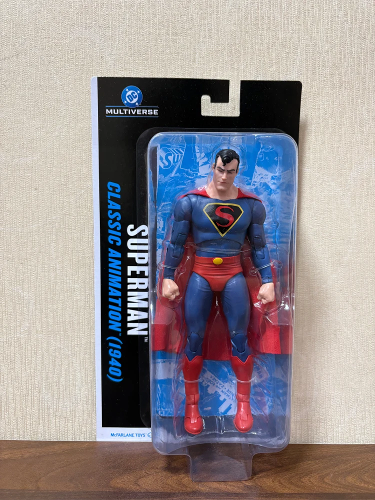 Mcfarlane Toys DC Multiverse 7-inch Superman, Lois en Clark/Action Comics # 1/ Klassieke animatie uit 1940, actiefiguurmodel op blisterverpakking