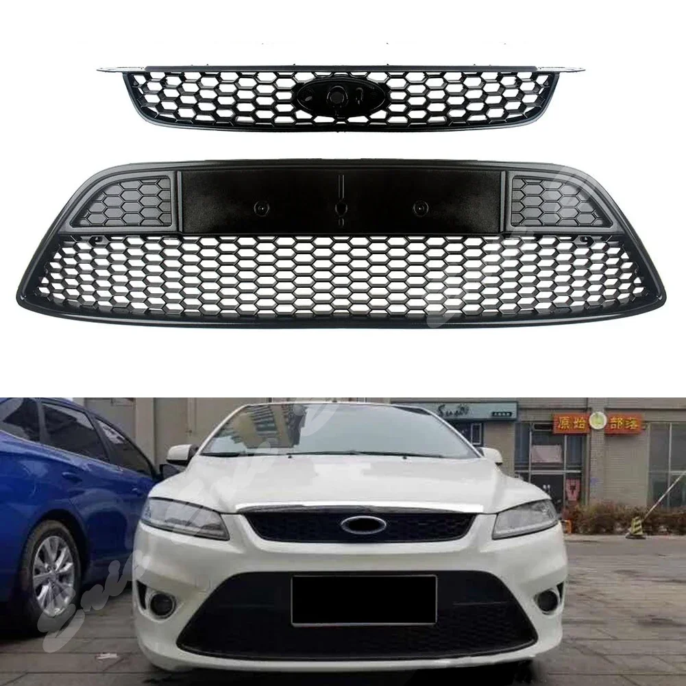 Auto Radiator Car Front Bumper Grill Upper Grille Fit For Ford Focus ST MK2  2009 2010 2011 2012 2013 Black