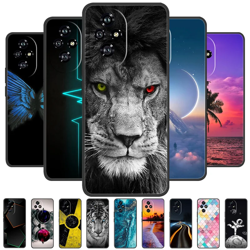 Case For Honor 200 ELI-AN00 Silicone Soft TPU Matte Cool Pattern Phone Cover For Huawei Honor 200 Pro ELP-AN00 Coque Funda Capa