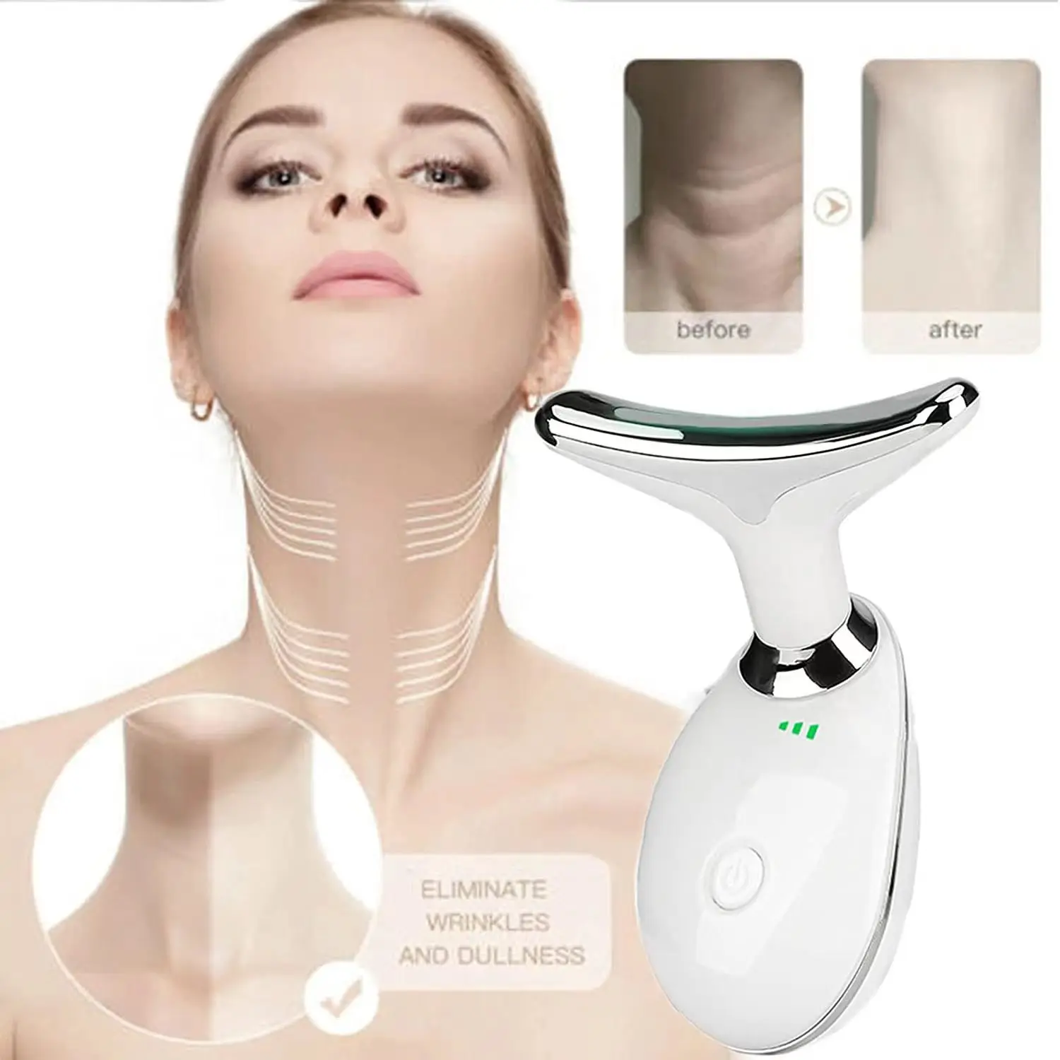 Masajeador facial antienvejecimiento para el cuidado de la piel, eliminador de arrugas, herramientas de belleza, dispositivo de elevación de cuello, precio de fábrica