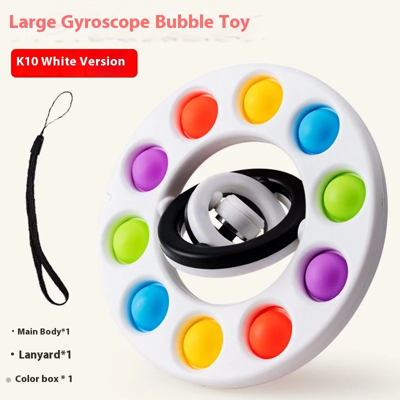Rueda de burbujas Fidget Spinner Flip 3D rotación Manual para adultos y presión de burbujas juguete para aliviar el estrés giroscopio sensorial para niños