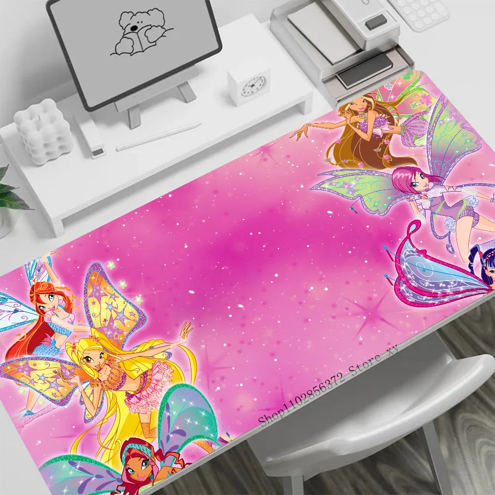 Anime W-Winx Club Mousepad Large Gaming Mouse Pad LockEdge Thickened Computer Keyboard Table Desk Mat