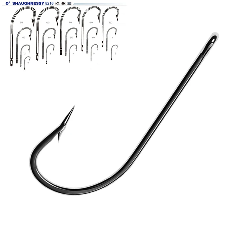 

Wifreo 50PCS High Carbon Steel O'SHAUGHNESSY Hook for Saltwater Fishing Bait Fishing White Nickle Size 1/0 2/0 3/0 4/0 etc