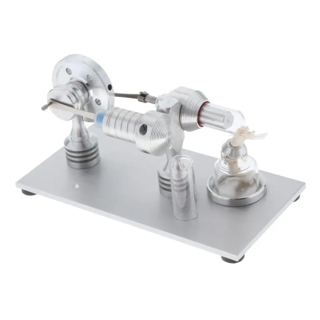Mini Engine Build Kit Stirling Engine Kit Stainless Steel Steam Engine Model Education Toy for Physics Learners