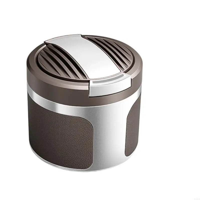 Car Waste Cup with Lid and PU Leather Wrap for Drivers and Car Owners