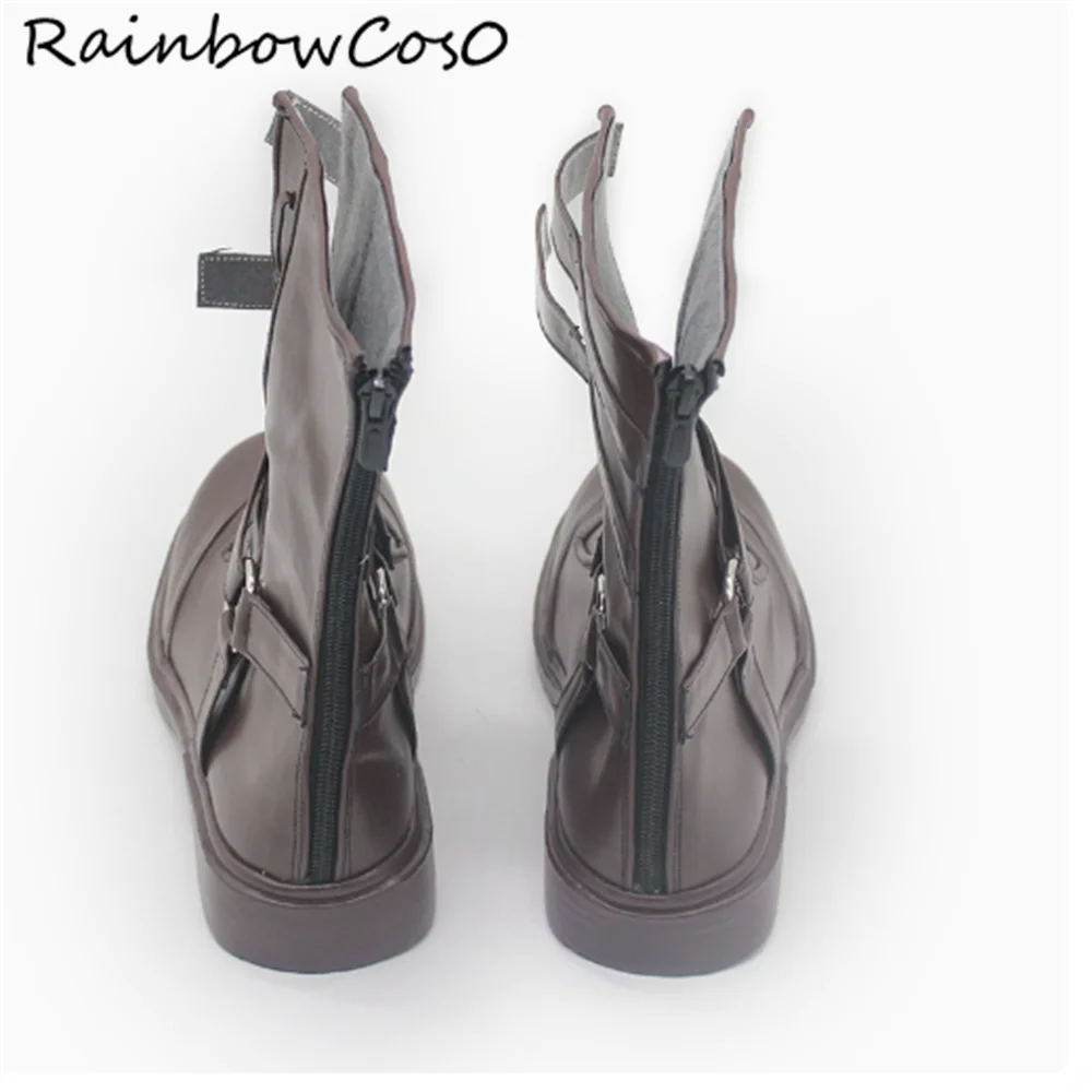 Edward Elric Fullmetal Alchemist Scarpe Cosplay Stivali Gioco Anime Halloween RainbowCos0 W4511
