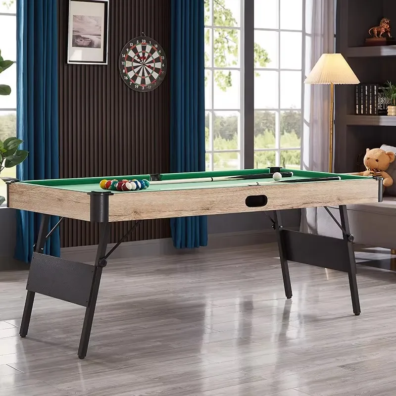 

High-Quality MDF Foldable Pool Table, Easy Storage for Family Entertainment