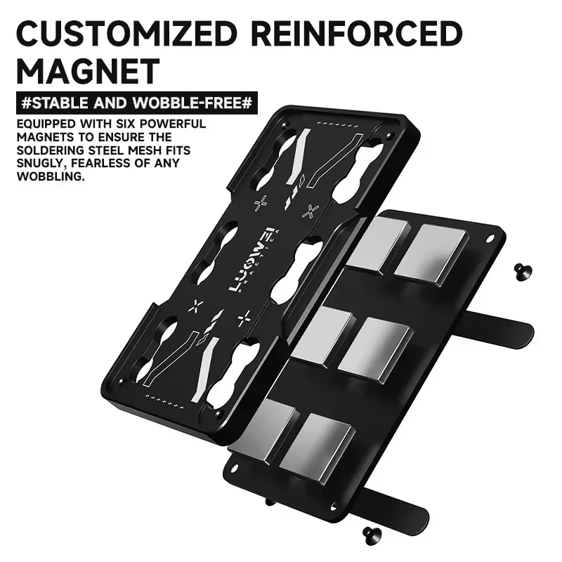 Luowei LW-PT01 quadro médio bga reballing estêncil plataforma para iphone X-16 série placa-mãe em camadas retrabalho kits de solda