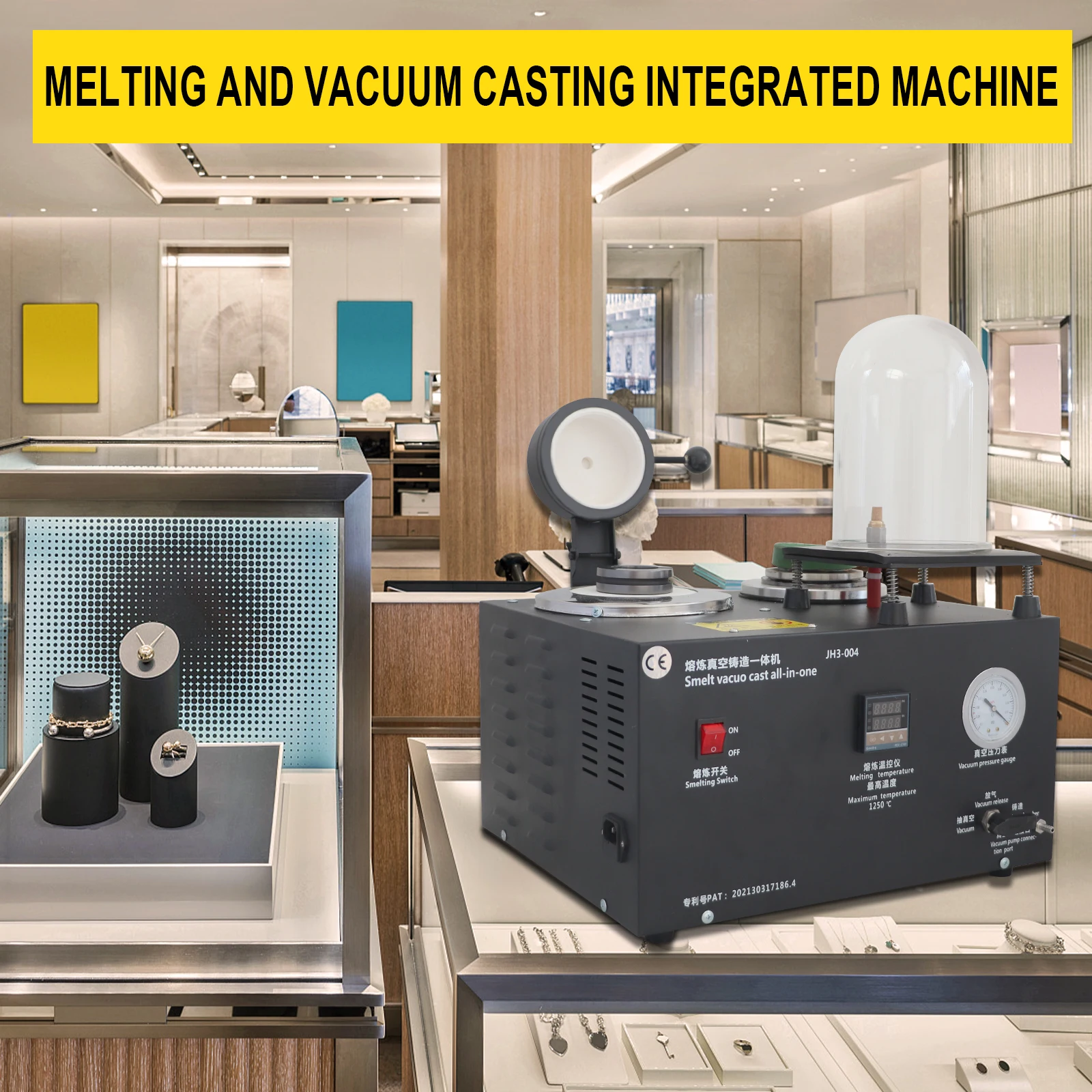 New Jewelry Equipment Casting Machine Vacuum  Machine Metal Melting Furnace 3 CFM Lost Wax Cast Combination